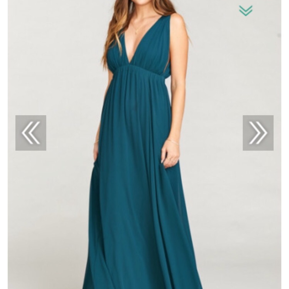 Show me your mumu Ava maxi dress deep jade
